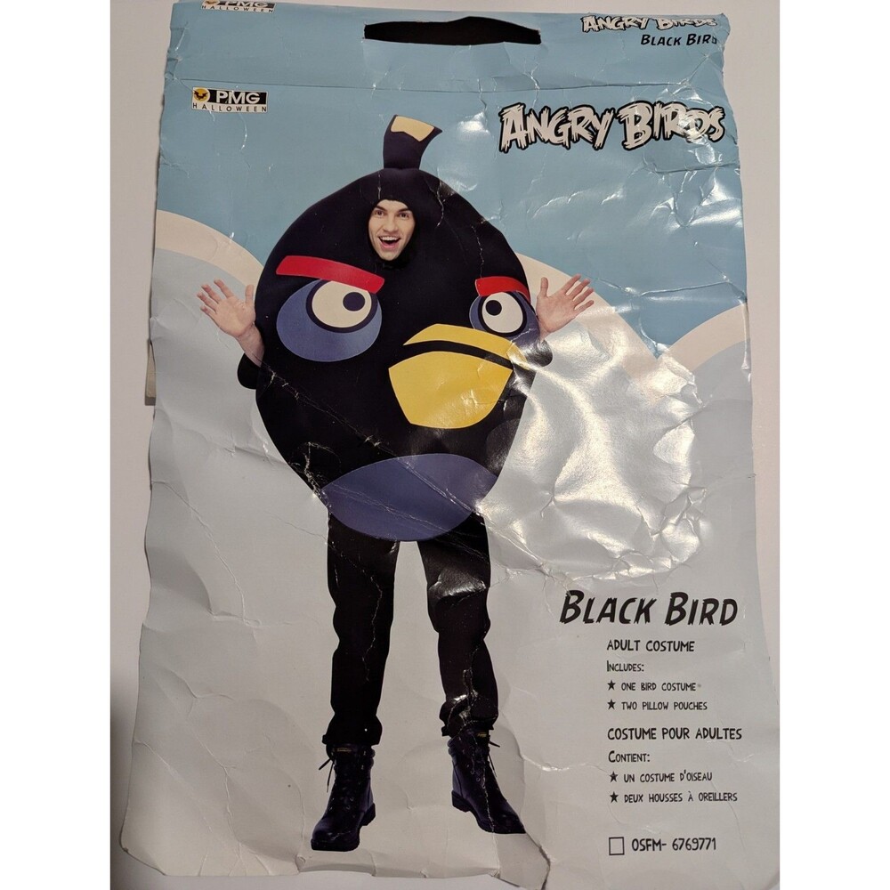 Angry Birds Black Bird Adult Costume OSFM Rovio PMG Halloween 2011 6769771